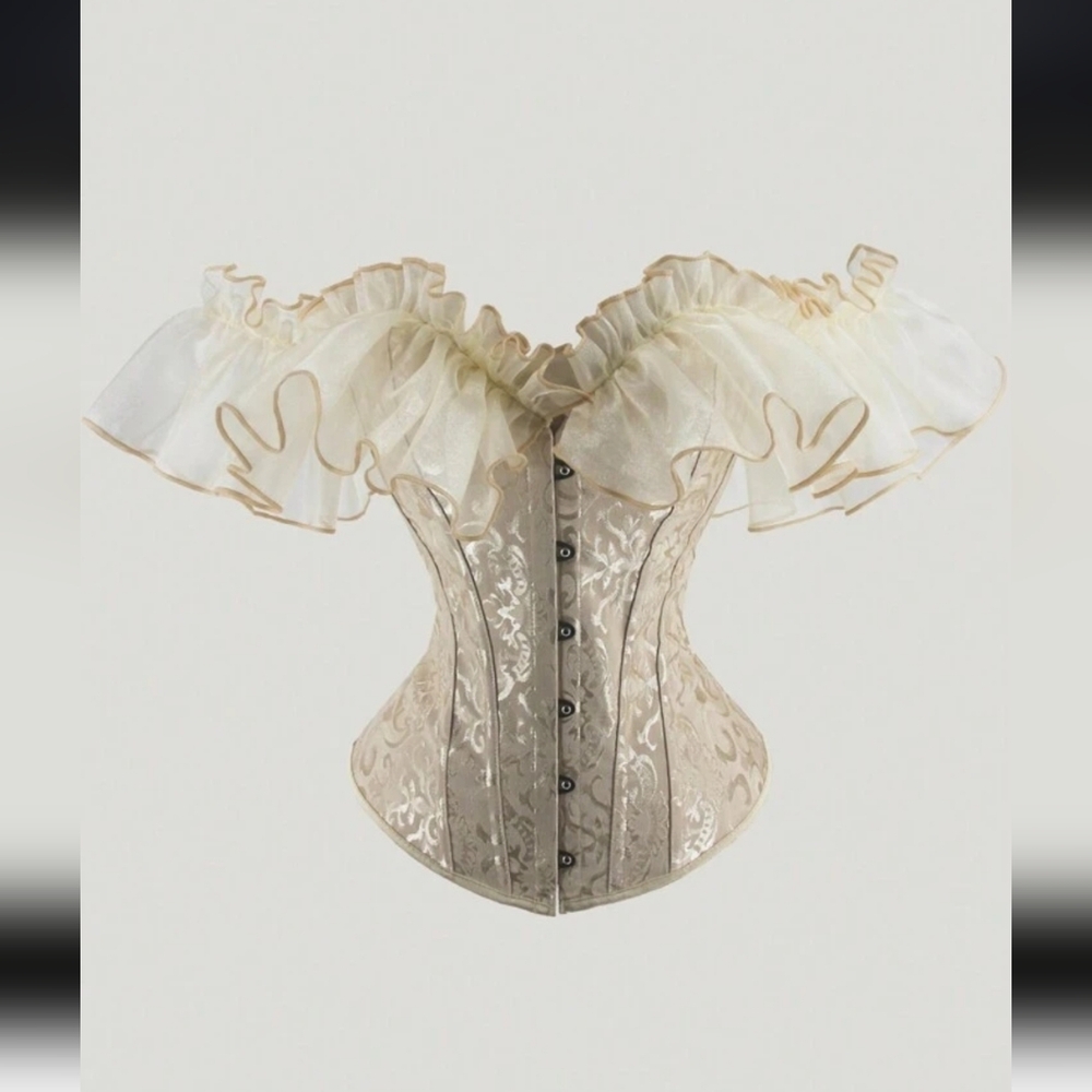 Elegant Cream Off-Shoulder Corset